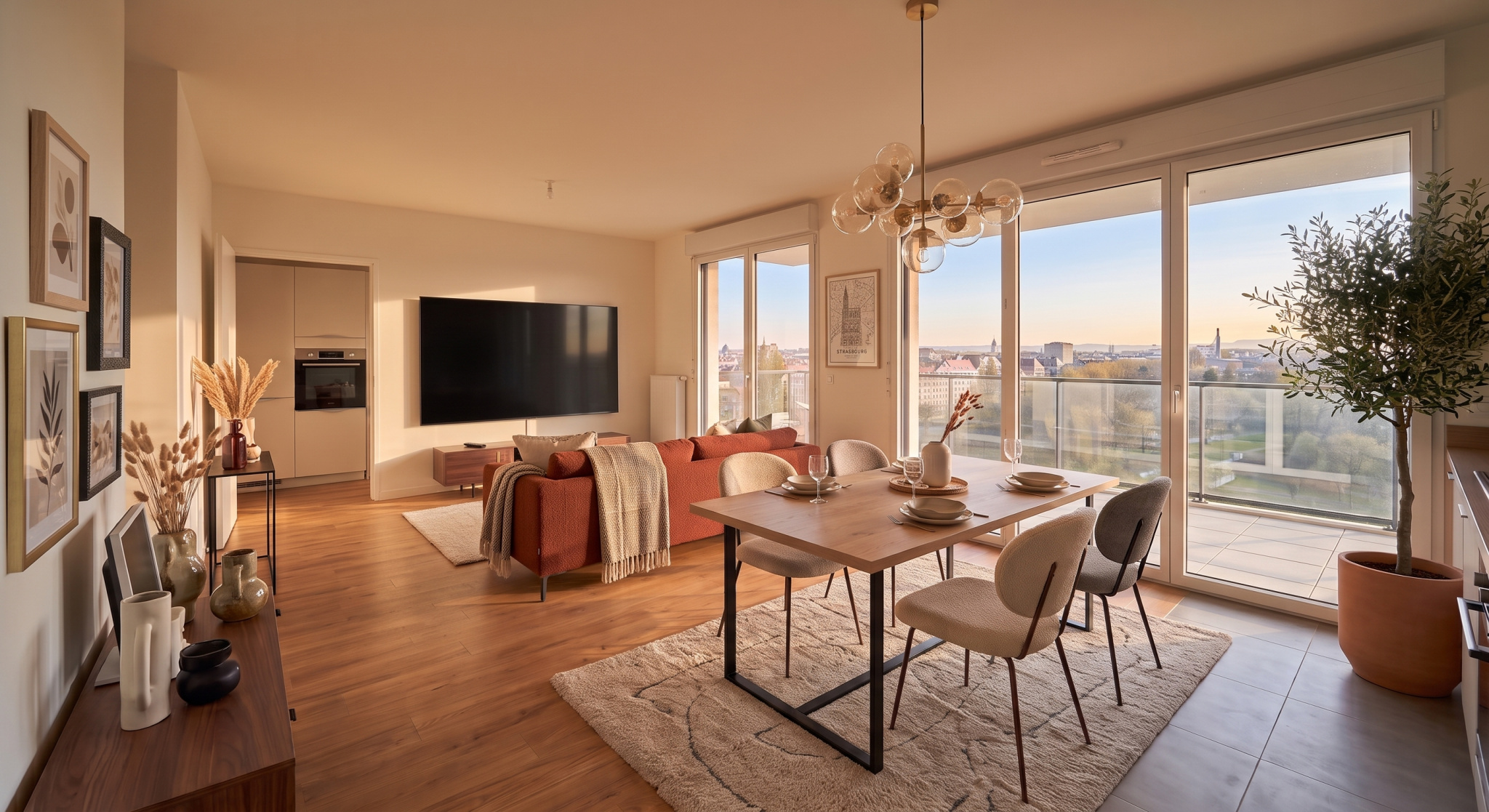Appartement 4 pièces vue sur le Rhin