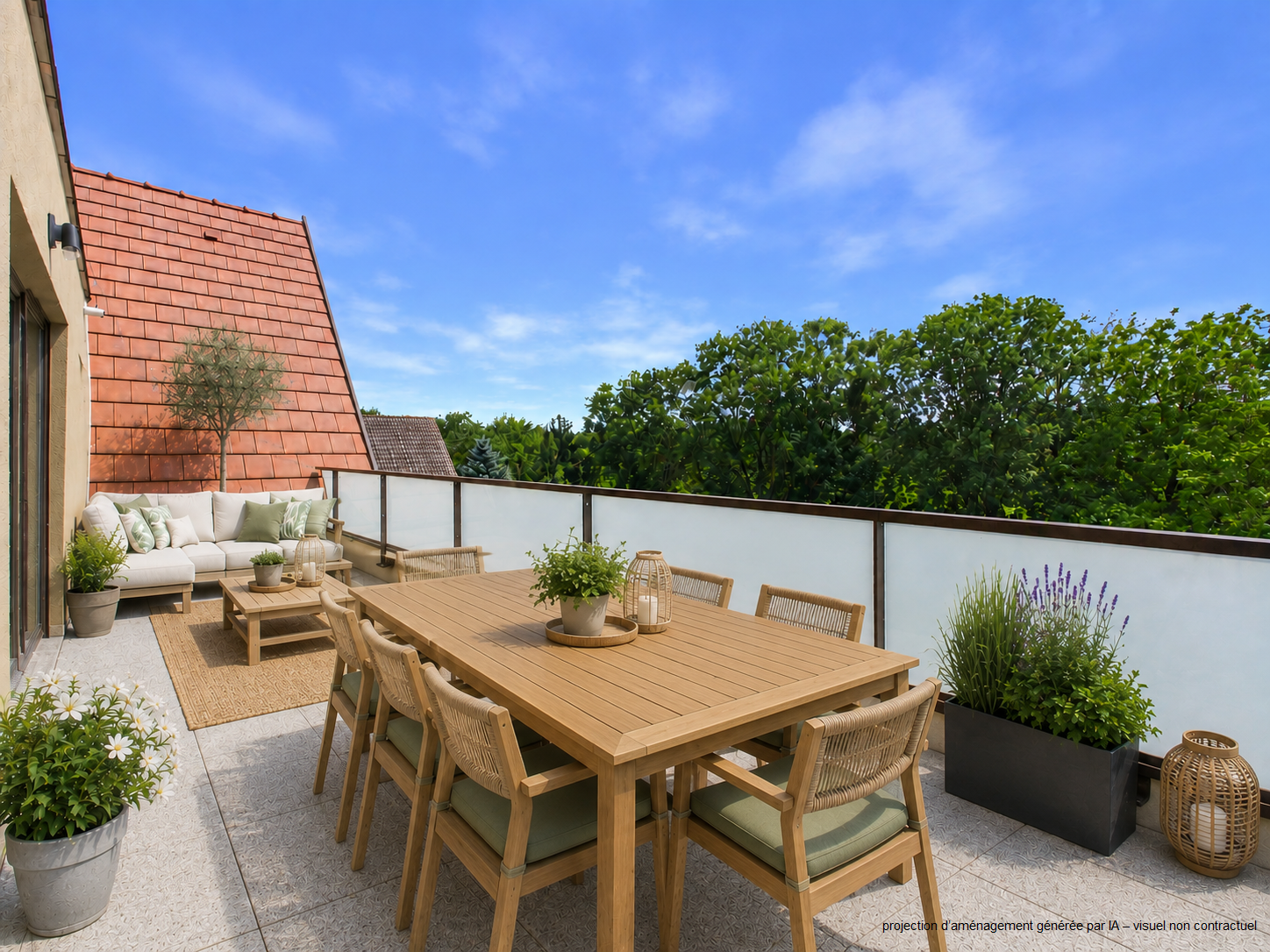 Magnifique ATTIQUE aux belles prestations avec 37 m2 de terrasse