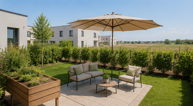 Très beau T2 avec jardin privatif au calme